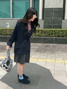 「JEANASIS（ジーナシス）のアイテム（ジャケット/アウター）」を使った、monpacさん（レディース・158cm）の春コーディネート