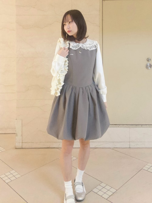 balloon mini onepiece / ノースリバルーンミニワンピ（ジャンパー