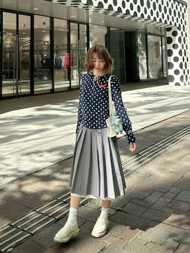 「アイテム（ローファー、ホワイト系）」を使った、meroさん（骨格ナチュラル・レディース・148cm）の秋コーディネート