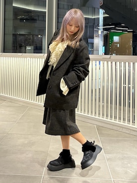 「HARE（ハレ）のアイテム（パンツ）」を使った、meriさん（レディース・148cm）の秋コーディネート