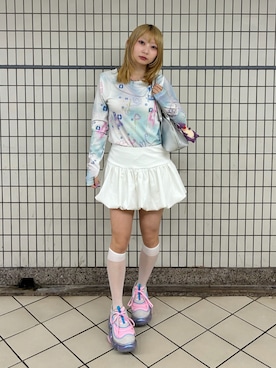 「アイテム（スカート）」を使った、meriさん（レディース・148cm）の夏コーディネート