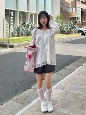 「idem（イデム）のアイテム（トップス）」を使った、meriさん（レディース・148cm）の春コーディネート