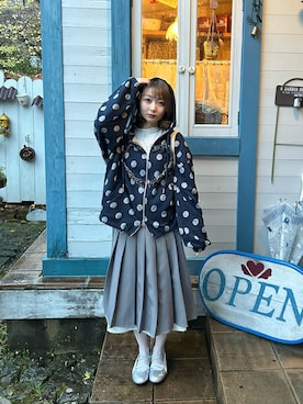 「アイテム（パーカー）」を使った、meroさん（レディース・148cm）の秋コーディネート