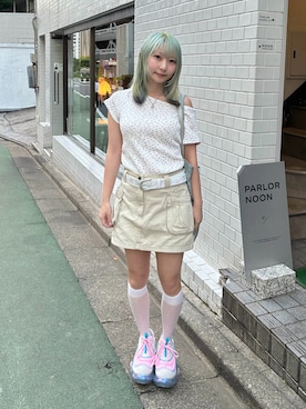 「アイテム（スカート）」を使った、meriさん（レディース・148cm）の夏コーディネート