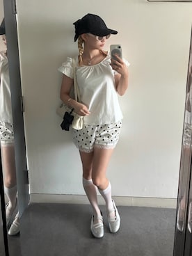 「PUMA(プーマ)のアイテム」を使った、meriさん(レディース・148cm)の夏コーディネート