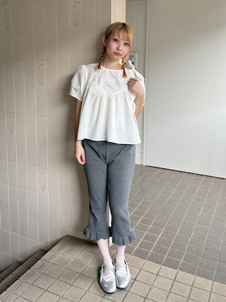 「PUMA(プーマ)のPUMA プーマ ウィメンズ SPEEDCAT BALLET METALLIC / スピードキャット バレエ メタリック スニーカー(スニーカー)」を使った、meriさん(レディース・148cm)の夏コーディネート