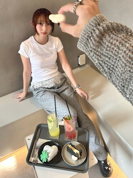 「アイテム（スウェットパンツ）」を使った、meroさん（レディース・148cm）の夏コーディネート