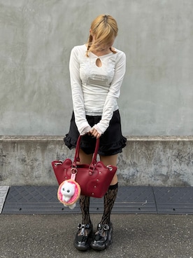 「grounds（グラウンズ）のアイテム」を使った、meriさん（レディース・148cm）の春コーディネート