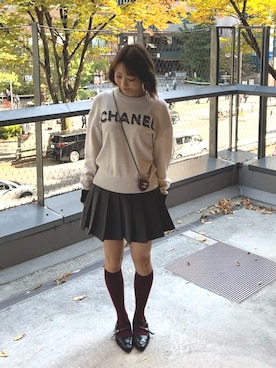 「アイテム（ソックス/靴下）」を使った、meroさん（レディース・148cm・20代）の秋コーディネート