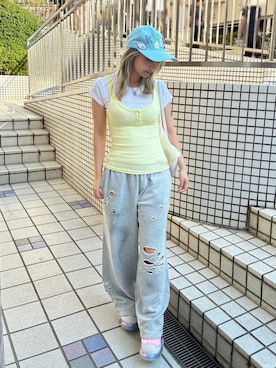 「CRANK（クランク）のアイテム」を使った、meriさん（レディース・148cm）の夏コーディネート
