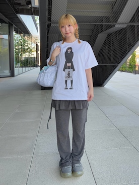 「grounds（グラウンズ）のアイテム」を使った、meriさん（レディース・148cm）の春コーディネート