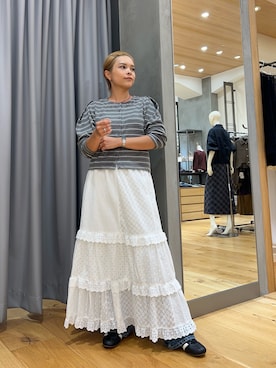 「アイテム（ヘアピン）」を使った、miyuki koikeさん（レディース・156cm）の秋コーディネート