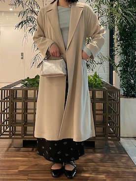 「URBAN RESEARCH ROSSO（アーバンリサーチロッソ）のピンタックストレッチワイドデニムパンツ（デニムパンツ、ブルー系）」を使った、maiさん（レディース・164cm）の春コーディネート