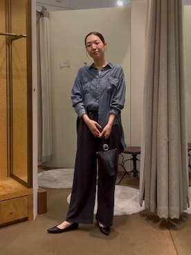 「アイテム（パンプス）」を使った、つっちぃさん（レディース・168cm）の秋コーディネート