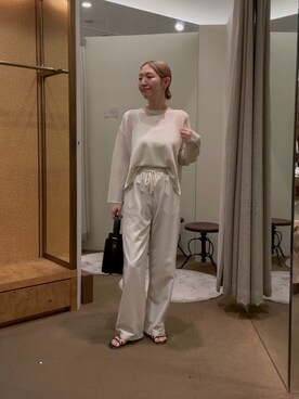 「ワントーンスタイル」｜つっちぃさん（レディース・168cm）の夏コーディネート