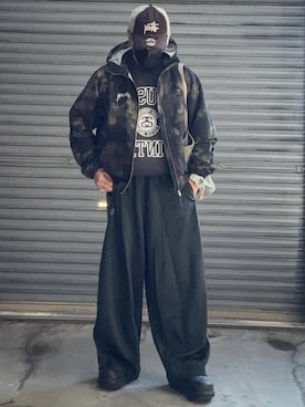 「crocs（クロックス）のアイテム」を使った、akitakoさん（メンズ・168cm）の冬コーディネート