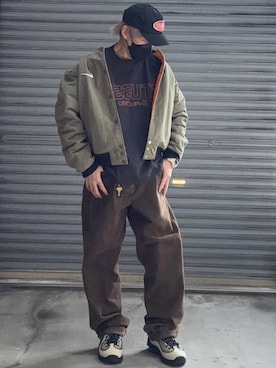 STUSSYのMA-1を使った人気ファッションコーディネート - WEAR