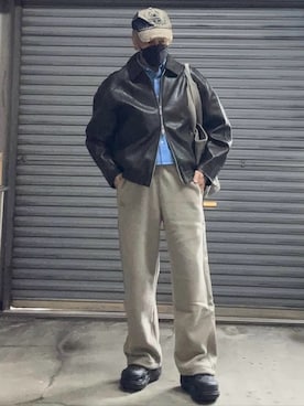 「crocs（クロックス）のアイテム（サンダル）」を使った、akitakoさん（メンズ・168cm）の冬コーディネート