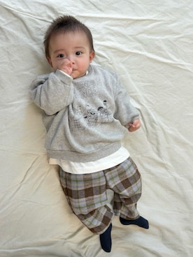 「アイテム（ママ＆ベビー）」を使った、_3734g_さん（キッズ・70cm）の秋コーディネート