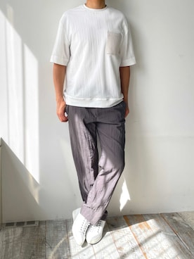 「MONSIEUR NICOLE（ムッシュニコル）のアイテム」を使った、MONSIEUR NICOLEさん（メンズ・175cm）の夏コーディネート