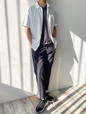「MONSIEUR NICOLE（ムッシュニコル）のアイテム」を使った、MONSIEUR NICOLEさん（メンズ・175cm）の夏コーディネート