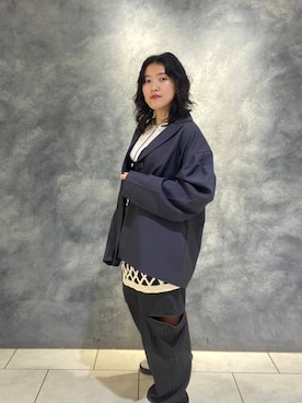 「アイテム（その他小物）」を使った、園田愛さん（レディース・145cm）の秋コーディネート