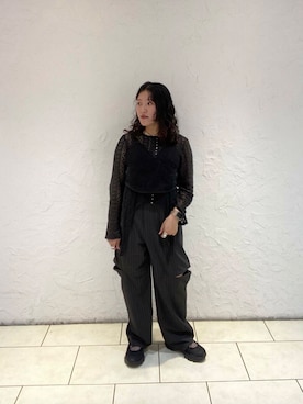 「アイテム（その他トップス）」を使った、園田愛さん（レディース・145cm）の夏コーディネート