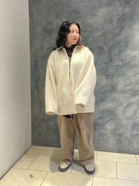 「アイテム（その他アウター）」を使った、園田愛さん（レディース・145cm）の冬コーディネート