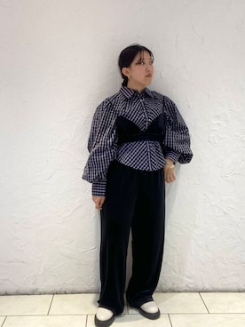 「アイテム（その他トップス）」を使った、園田愛さん（レディース・145cm）の秋コーディネート
