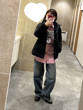 「アイテム（ダウンジャケット/コート）」を使った、R。さん（レディース・149cm・20代）の冬コーディネート