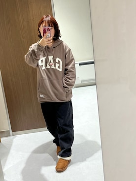 「GAP（ギャップ）のアイテム（パンツ）」を使った、R。さん（レディース・149cm）の冬コーディネート
