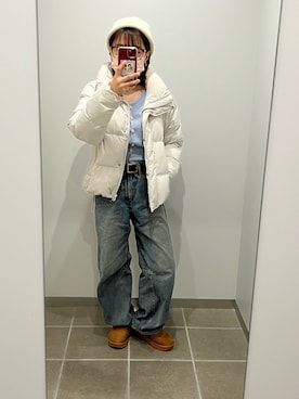 「アイテム（スリッポン）」を使った、R。さん（レディース・149cm・20代）の冬コーディネート