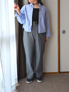 「GU（ジーユー）のアイテム（アクセサリー）」を使った、chiroruさん（レディース・151cm）の春コーディネート