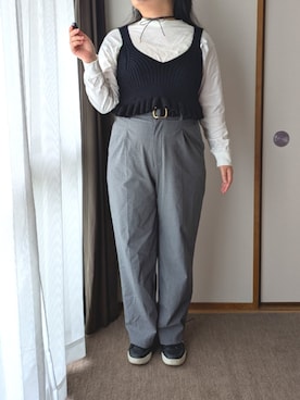 「Honeys（ハニーズ）のアイテム（トップス）」を使った、chiroruさん（レディース・151cm）の春コーディネート