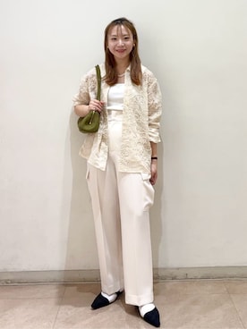 「アイテム（カーゴパンツ）」を使った、nakaneさん（レディース・153cm）の秋コーディネート