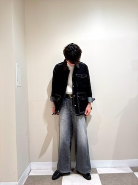 「アイテム（カバーオール）」を使った、komaさん（メンズ・173cm）の秋コーディネート