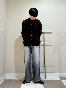 「URBAN RESEARCH DOORS（アーバンリサーチドアーズ）の『XLサイズ/WEB限定/仁村紗和さん着用』『UR TECH 200日ニット』シャツ カーディガン（カーディガン/ボレロ）」を使った、komaさん（メンズ・173cm）の秋コーディネート