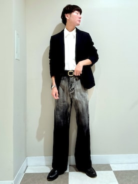 「きれいめカジュアル」｜「アイテム（その他アウター）」を使った、komaさん（メンズ・173cm）の秋コーディネート