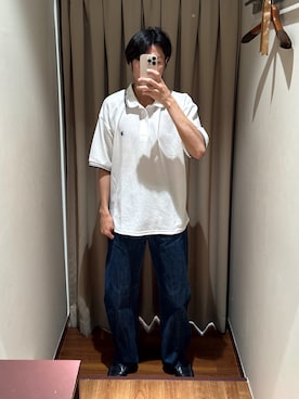「ITEMS URBANRESEARCH（アイテムズ アーバンリサーチ）のU.S. POLO ASSN　カノコポロシャツ（ポロシャツ、ホワイト系）」を使った、komaさん（メンズ・173cm）の夏コーディネート