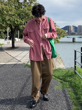 「アイテム（メガネ）」を使った、izuz57さん（メンズ・174cm）の秋コーディネート