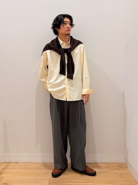 「SENSE OF PLACE by URBAN RESEARCH(センスオブプレイスバイアーバンリサーチ)のCONVERSE CS LOAFER II SK(ローファー、ブラウン系)」を使った、shinyaさん(メンズ・175cm)の秋コーディネート