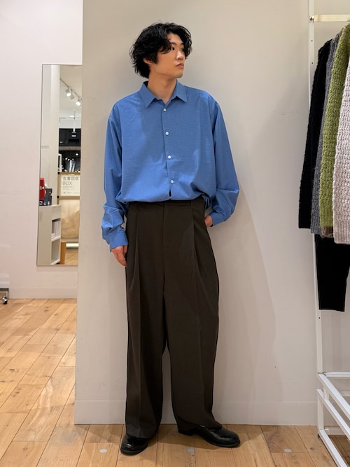 セール】『イージーケア/速乾』リネンライクタックワイドスラックス