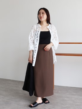 「reca（レカ）のアイテム（キャミソール）」を使った、mayuさん（レディース・158cm）の夏コーディネート