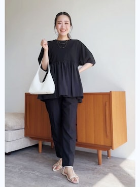 「reca（レカ）のアイテム（その他トップス）」を使った、mayuさん（レディース・158cm）の夏コーディネート