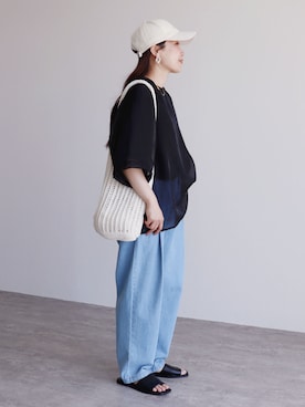 「reca（レカ）のアイテム（その他トップス）」を使った、mayuさん（レディース・158cm）の夏コーディネート