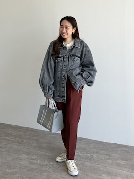 「reca（レカ）のアイテム（デニムジャケット）」を使った、mayuさん（レディース・158cm）の夏コーディネート