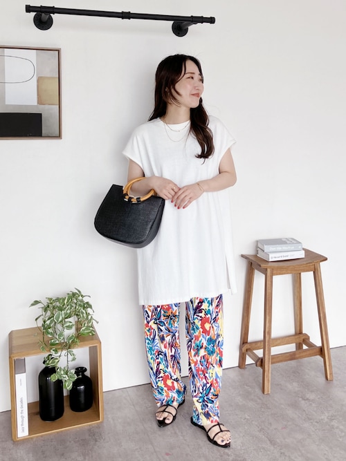 セール】フラワープリントプリーツパンツ（その他パンツ）｜reca