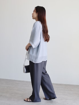 「reca（レカ）のアイテム（その他トップス）」を使った、mayuさん（レディース・158cm）の夏コーディネート