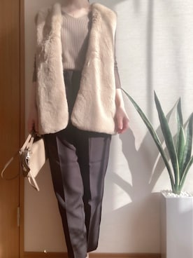 「リエディ」｜「アイテム（その他アウター）」を使った、hachi23さん（レディース・158cm）の秋コーディネート