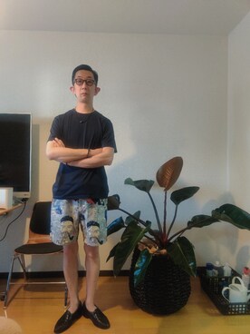 「GITMAN BROS.（ギットマンブラザーズ）のアイテム（パンツ）」を使った、r.ima-10-3さん（メンズ・175cm）の夏コーディネート